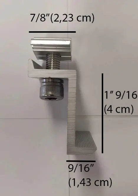 End Clamp Elios Solar 35 mm – Aluminium anodisé pour rail Elios Boutique Solaire Québec