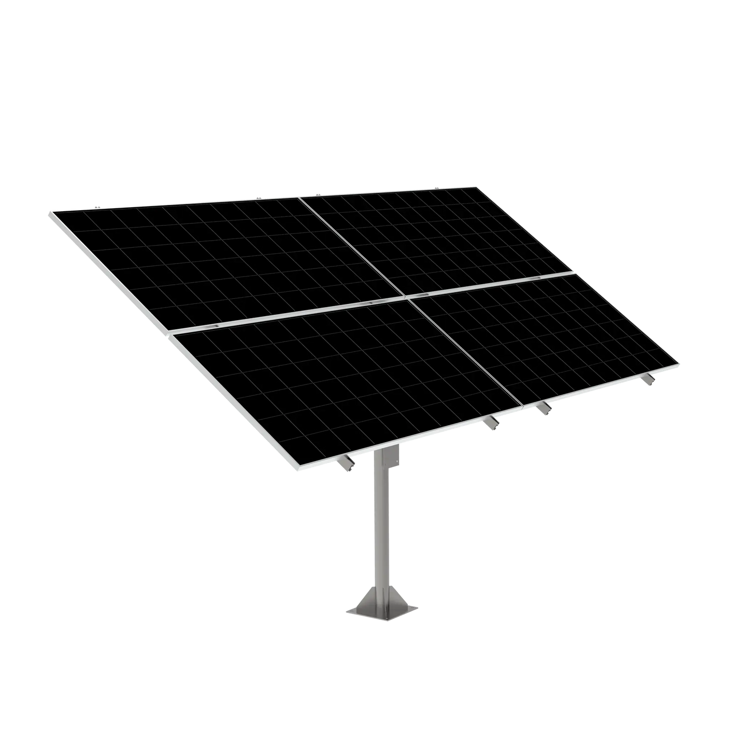 Elios Arbora P4-C – Système de montage sur poteau pour 4 panneaux (acier galvanisé, rails aluminium, garantie 5 ans) Boutique Solaire Québec