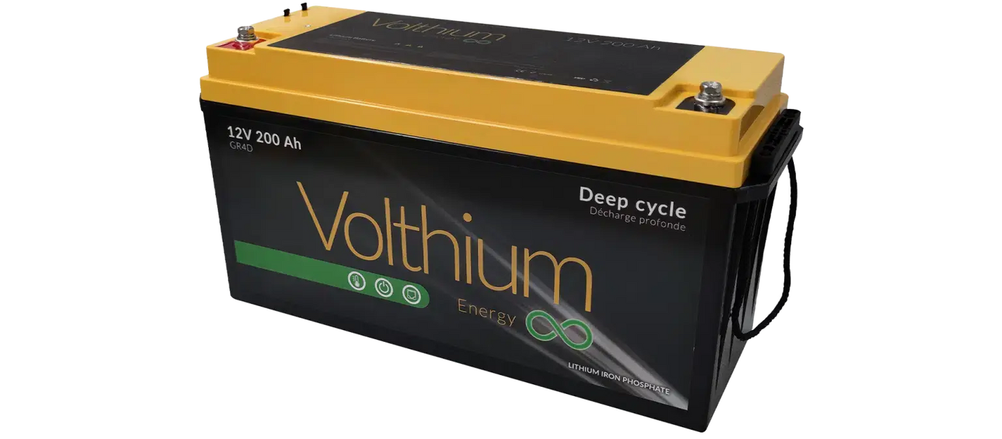Batterie Volthium 12 V 200 Ah – Auto-chauffante LiFePO₄ 4D (Bluetooth, IP55, Double Chauffage, 10 ans) Boutique Solaire Québec
