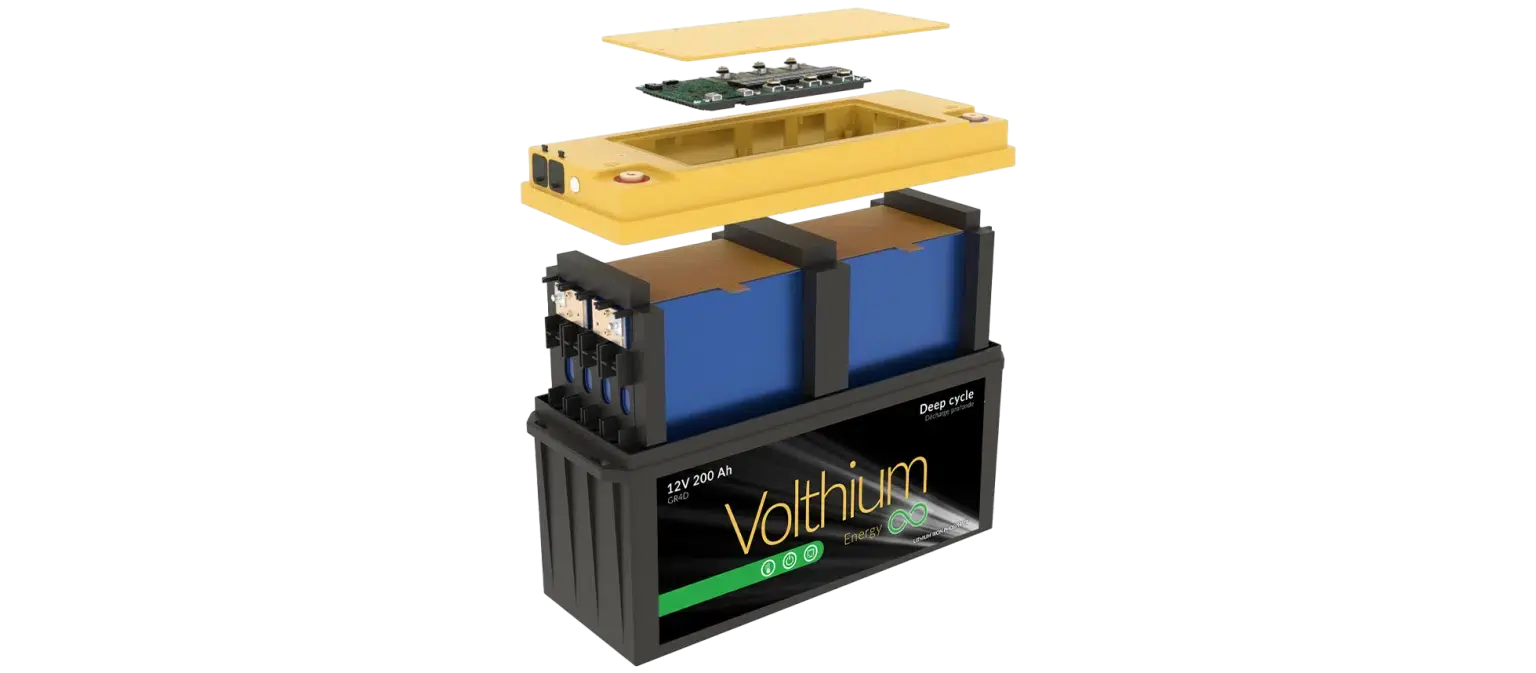 Batterie Volthium 12 V 200 Ah – Auto-chauffante LiFePO₄ 4D (Bluetooth, IP55, Double Chauffage, 10 ans) Boutique Solaire Québec
