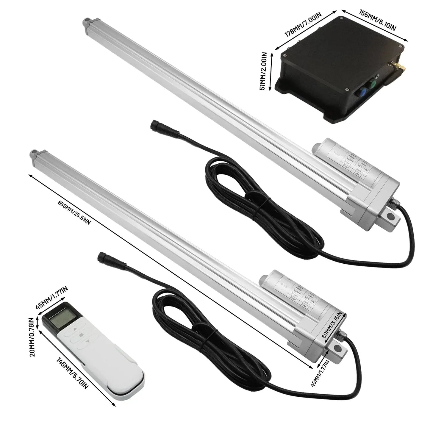 Elios ContrackD Actuator Kit | Inclinaison 0-35° avec télécommande & boîtier de contrôle (2 ou 3 panneaux) Boutique Solaire Québec