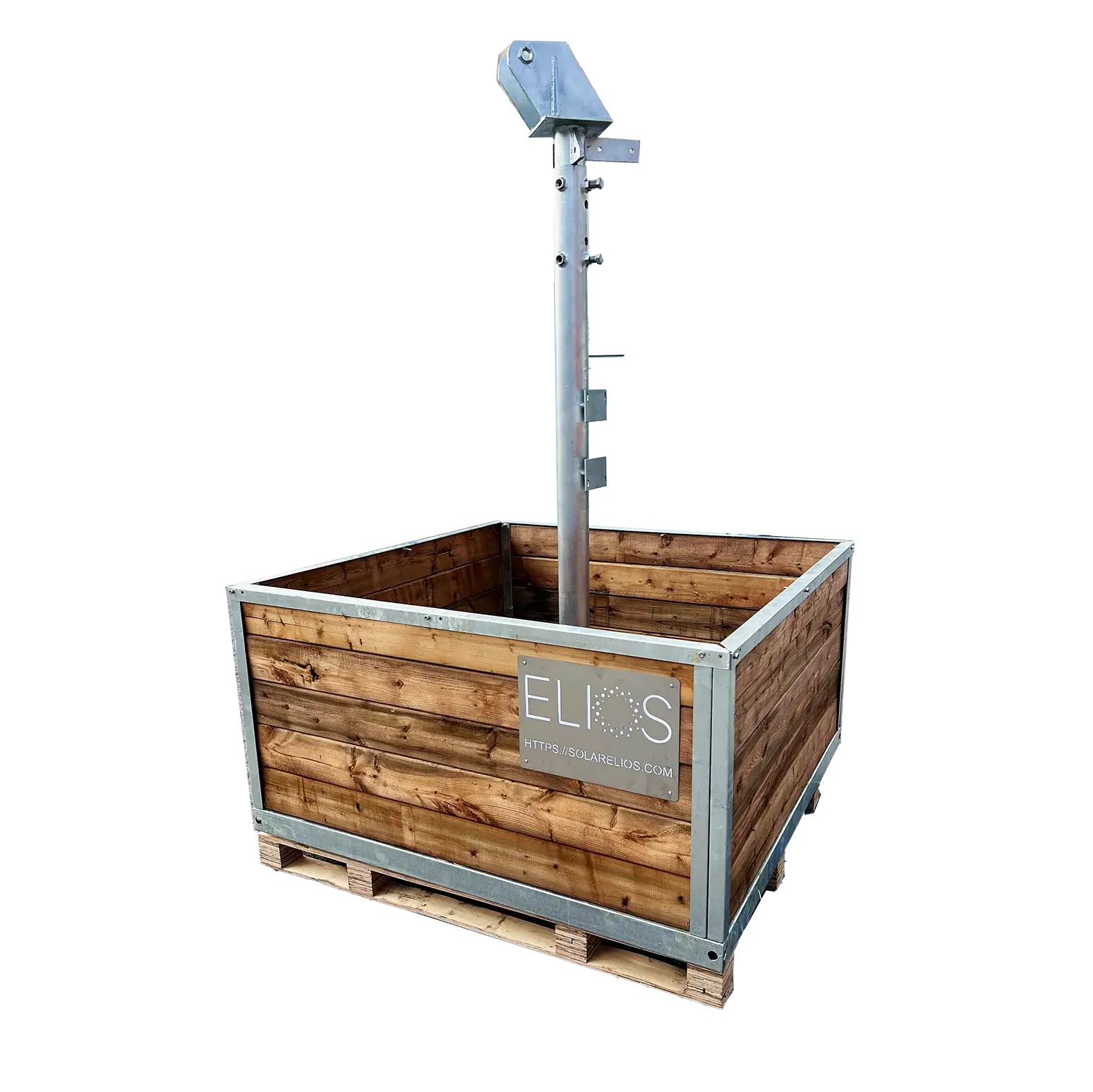 Elios Basket 4 Panel Post – Base en acier remplissable pour poteau Arbora P4 (1,5 m, 121 kg) Boutique Solaire Québec