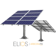 Elios Arbora P8 – Système de montage sur poteau pour 8 panneaux (acier galvanisé, rails aluminium, garantie 5 ans) Elios