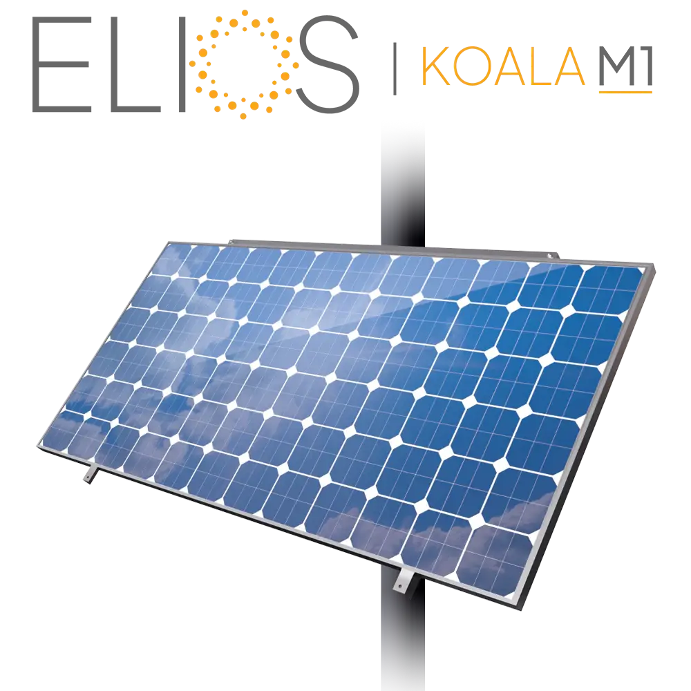 Elios Koala M1 – Support de montage pour 1 panneau 60/72 cellules sur poteau (acier galvanisé, garantie 5 ans) Elios