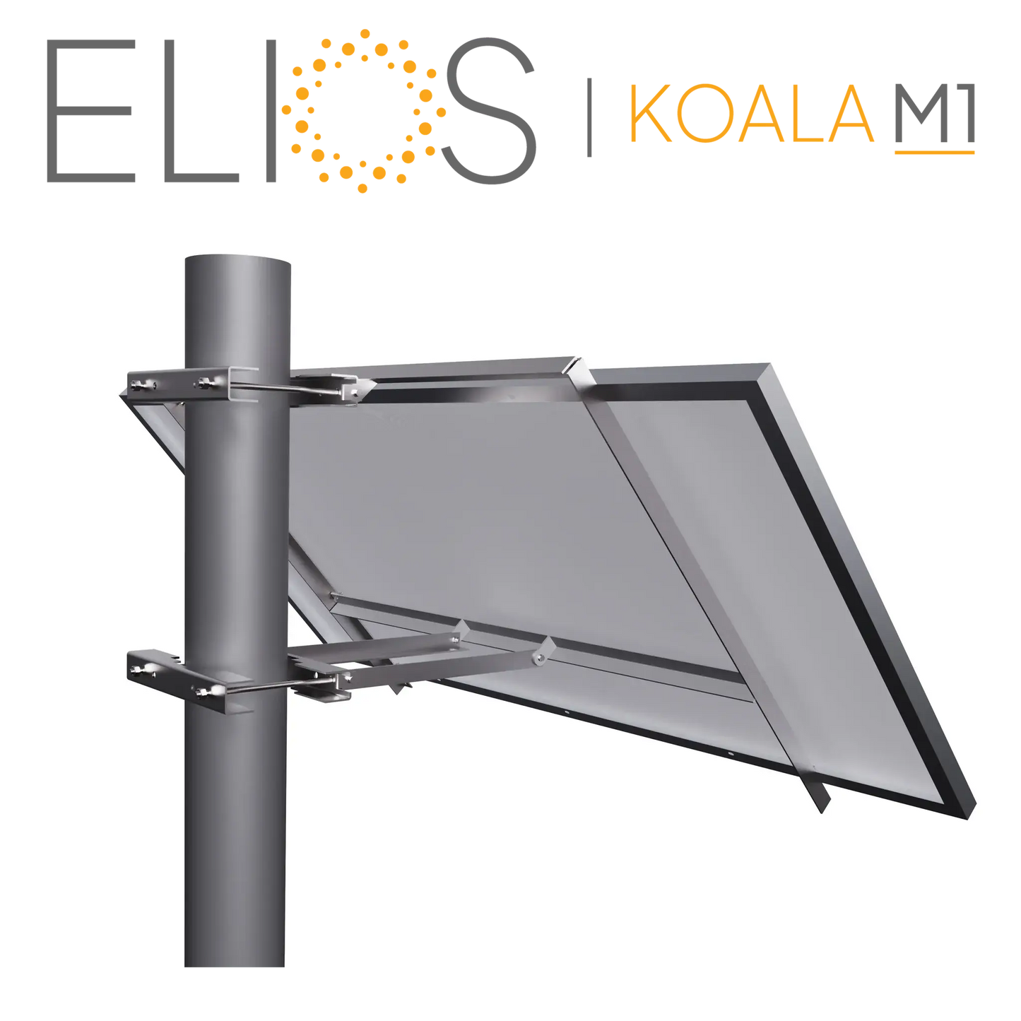 Elios Koala M1 – Support de montage pour 1 panneau 60/72 cellules sur poteau (acier galvanisé, garantie 5 ans) Elios