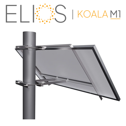 Elios Koala M1 – Support de montage pour 1 panneau 60/72 cellules sur poteau (acier galvanisé, garantie 5 ans) Elios