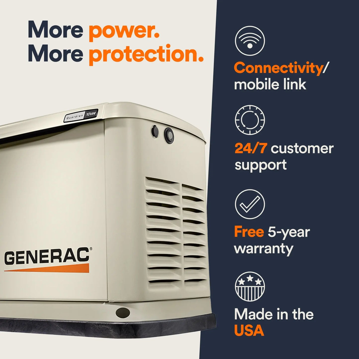 Generac Guardian 7171 | Génératrice de secours 10 kW GPL / Gaz Naturel + WiFi Boutique Solaire Québec
