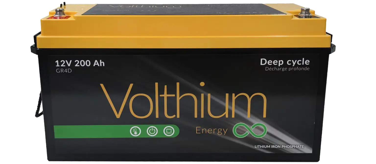 Batterie Volthium 12 V 200 Ah – Auto-chauffante LiFePO₄ 4D (Bluetooth, IP55, Double Chauffage, 10 ans) Boutique Solaire Québec