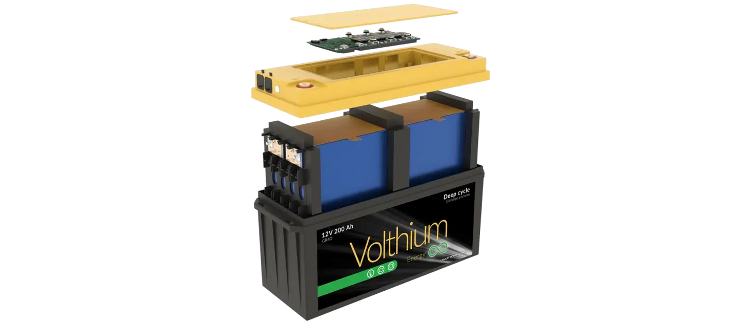 Batterie Volthium 12 V 200 Ah – Auto-chauffante LiFePO₄ 4D (Bluetooth, IP55, Double Chauffage, 10 ans) Boutique Solaire Québec