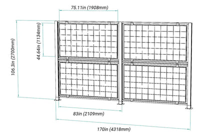 Elios AgriVoltaic Solar Fence – Support vertical durable en aluminium pour 4 panneaux (modèle TP-VAS-4, 5 ans de garantie) Boutique Solaire Québec
