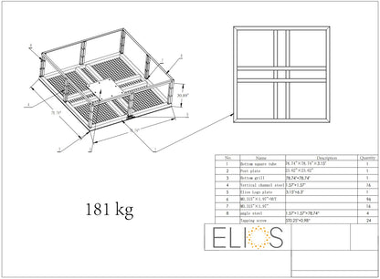 Elios Basket 8 Panel Post – Socle robuste remplissable de roche pour montage sur poteau Boutique Solaire Québec