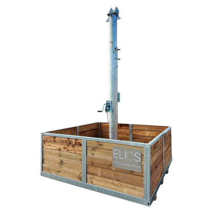 Elios Basket 8 Panel Post – Socle robuste remplissable de roche pour montage sur poteau Boutique Solaire Québec