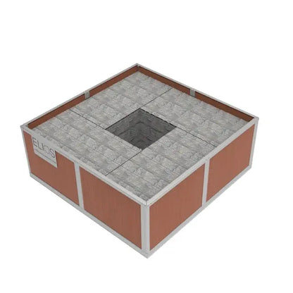 Elios Basket 8 Panel Post – Socle robuste remplissable de roche pour montage sur poteau Boutique Solaire Québec