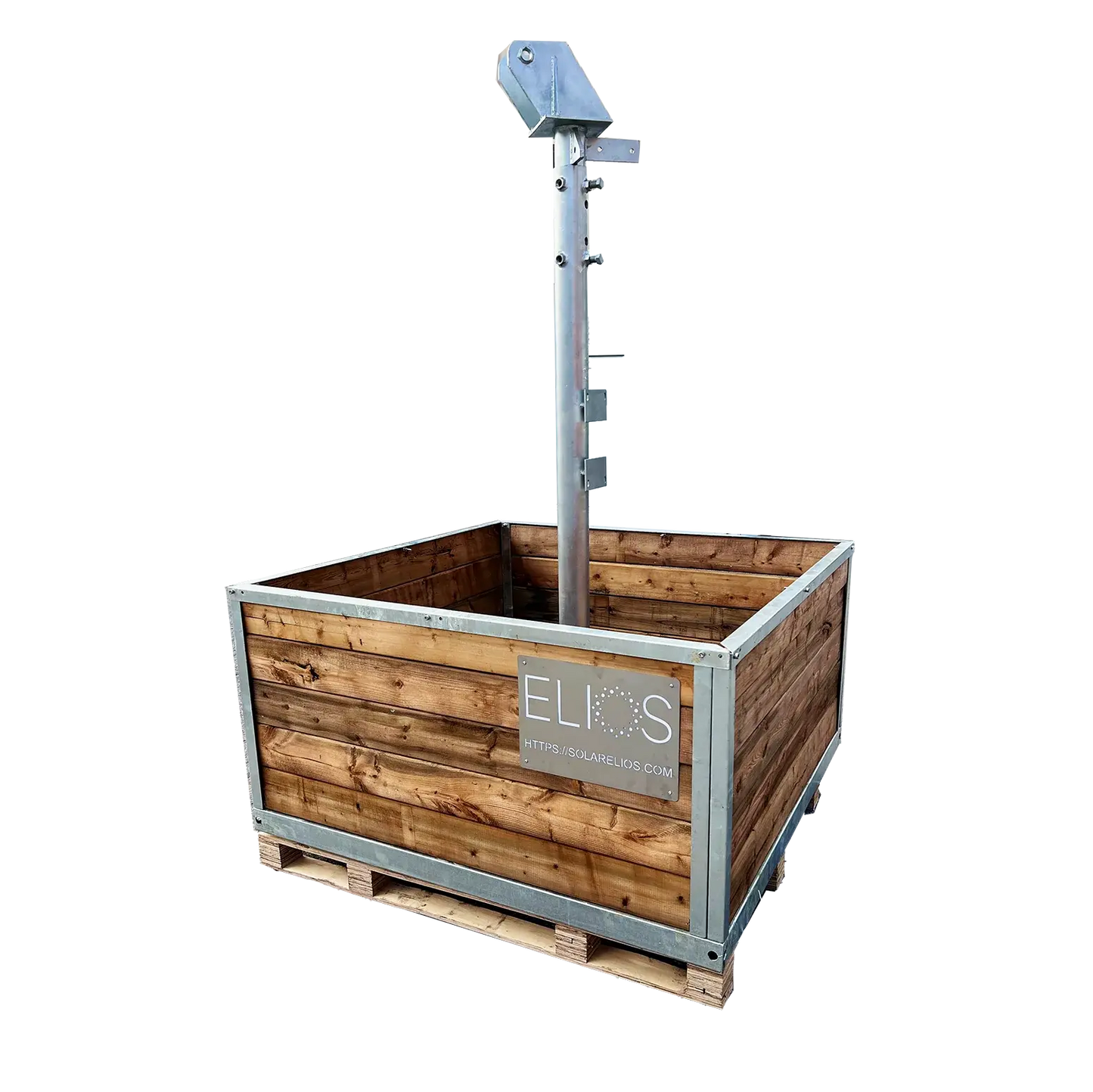 Elios Basket 4 Panel Post – Base en acier remplissable pour poteau Arbora P4 (1,5 m, 121 kg) Boutique Solaire Québec