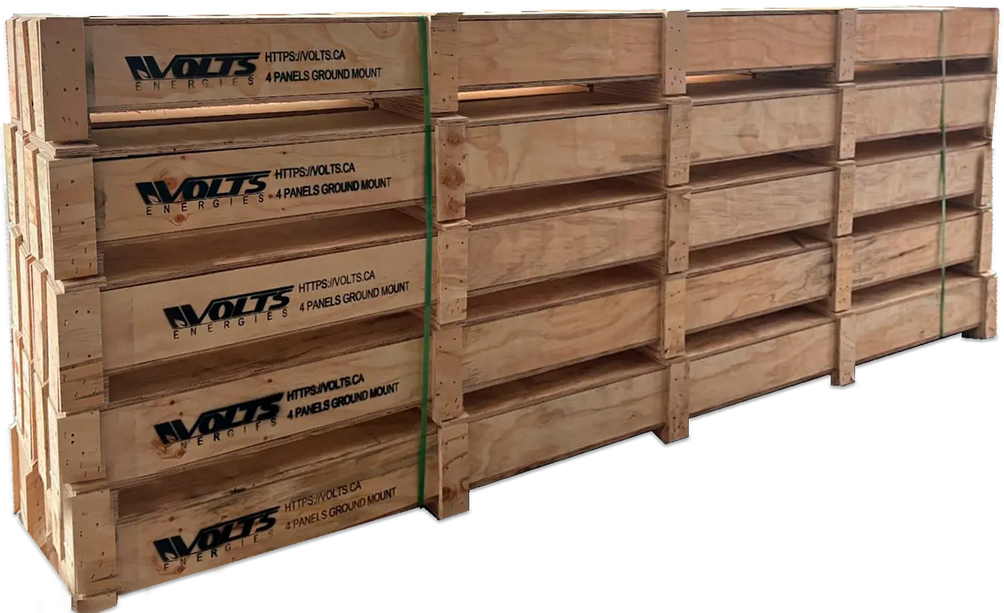 Elios Terra G4 – Système de montage au sol pour 4 panneaux 60/72 cellules (acier galvanisé + rails aluminium, 35°, garantie 5 ans) Elios