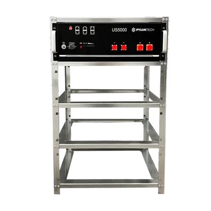Rack pour Batteries Elios Pylontech – Compatible avec 4 Modules US5000 | Acier Galvanisé Pylontech