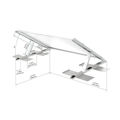 Elios Tectum T1 – Support de toit lesté (1 panneau, pliable, ultra-léger) Boutique Solaire Québec