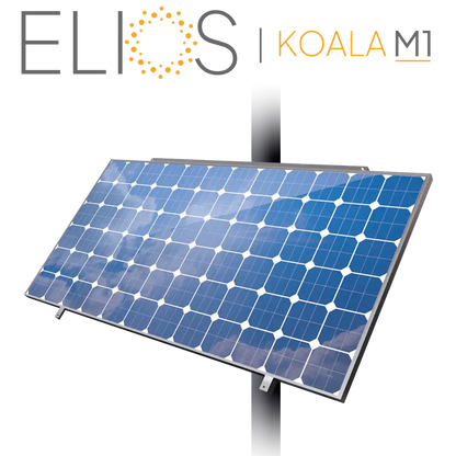 Elios Koala M1 – Support de montage pour 1 panneau 60/72 cellules sur poteau (acier galvanisé, garantie 5 ans) Elios